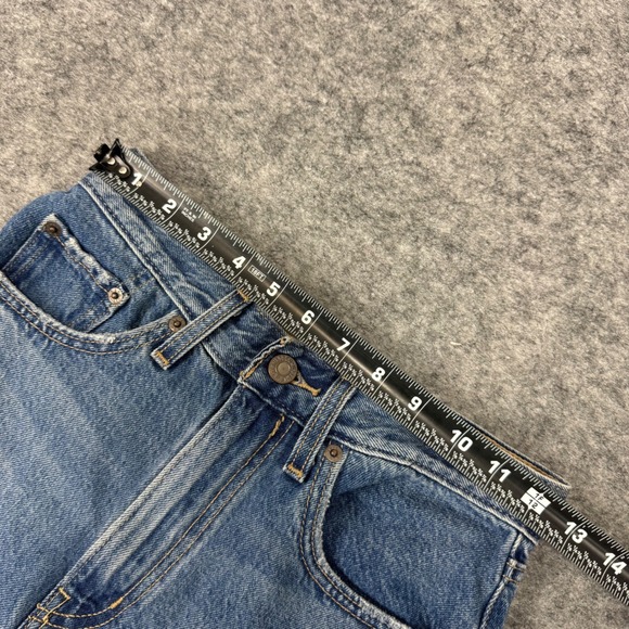 Levi Strauss Premium High Loose Shorts Denim Blue‎ Women Size 24 - Picture 9 of 12